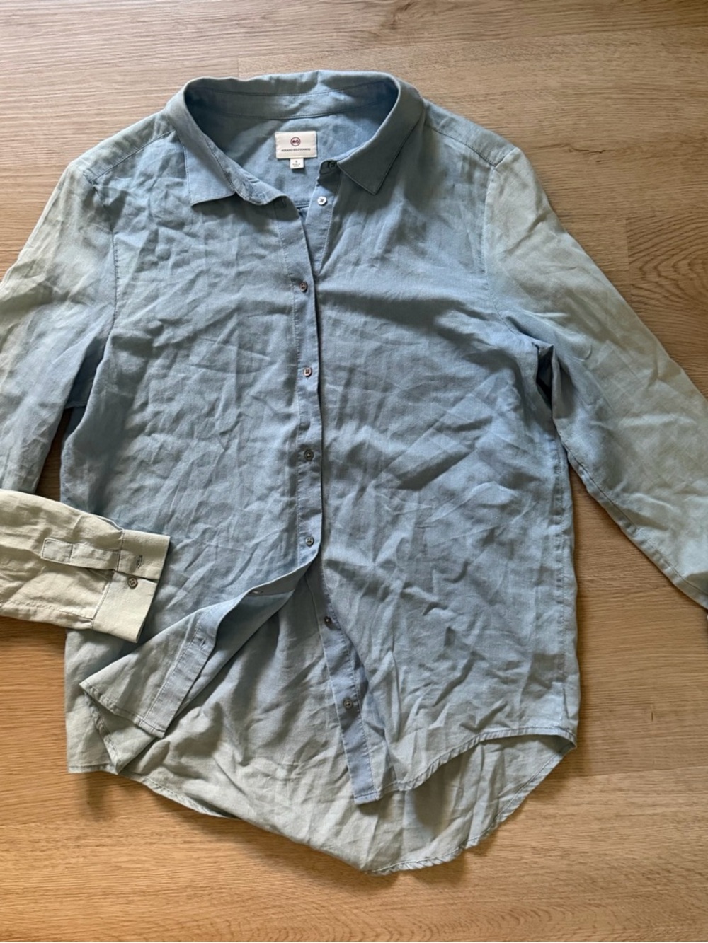 AG Soft Washed Blue Button-Up Shirt